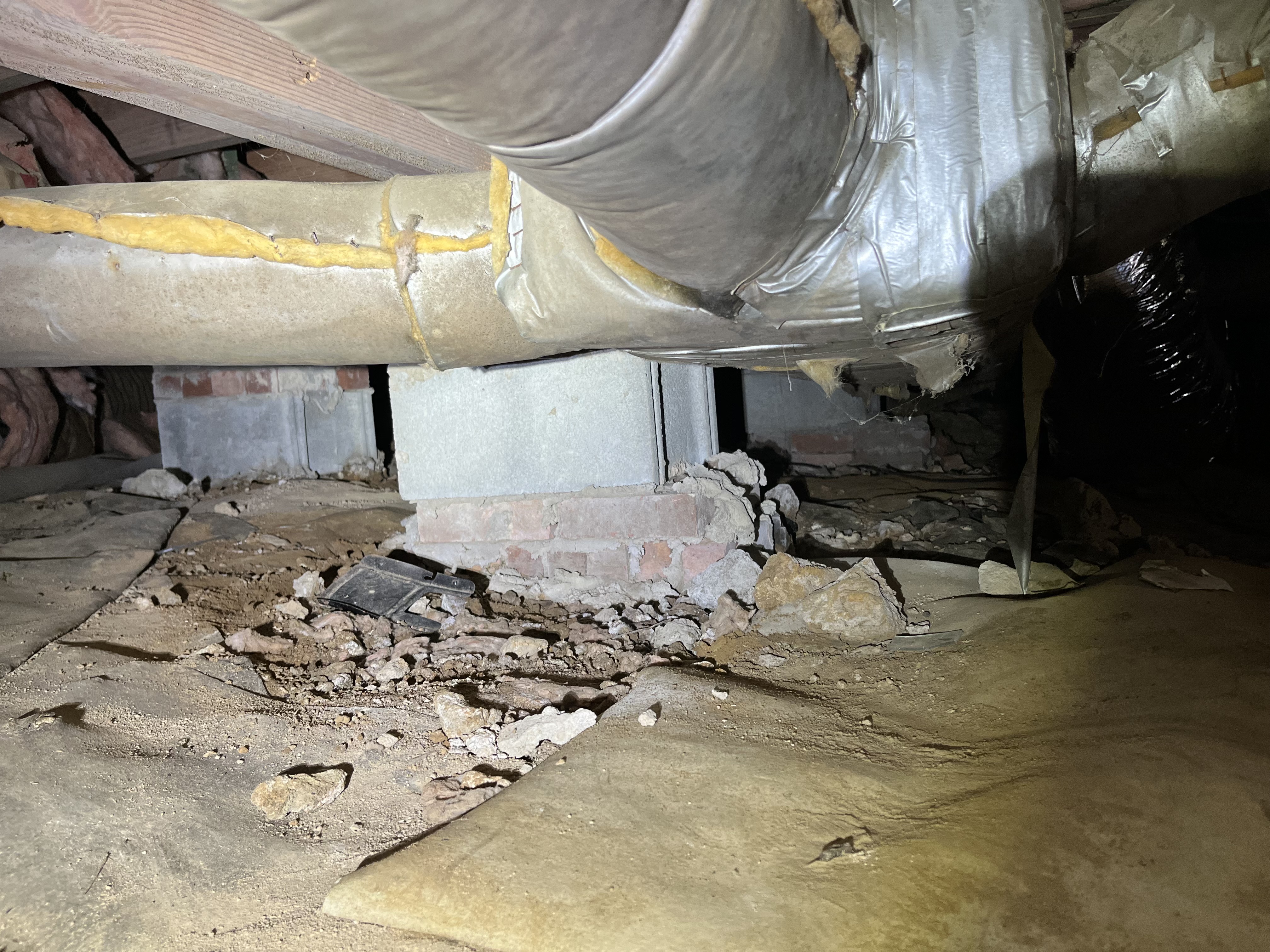 Crawl space conditions JAGS Consultants reviews during an assessment