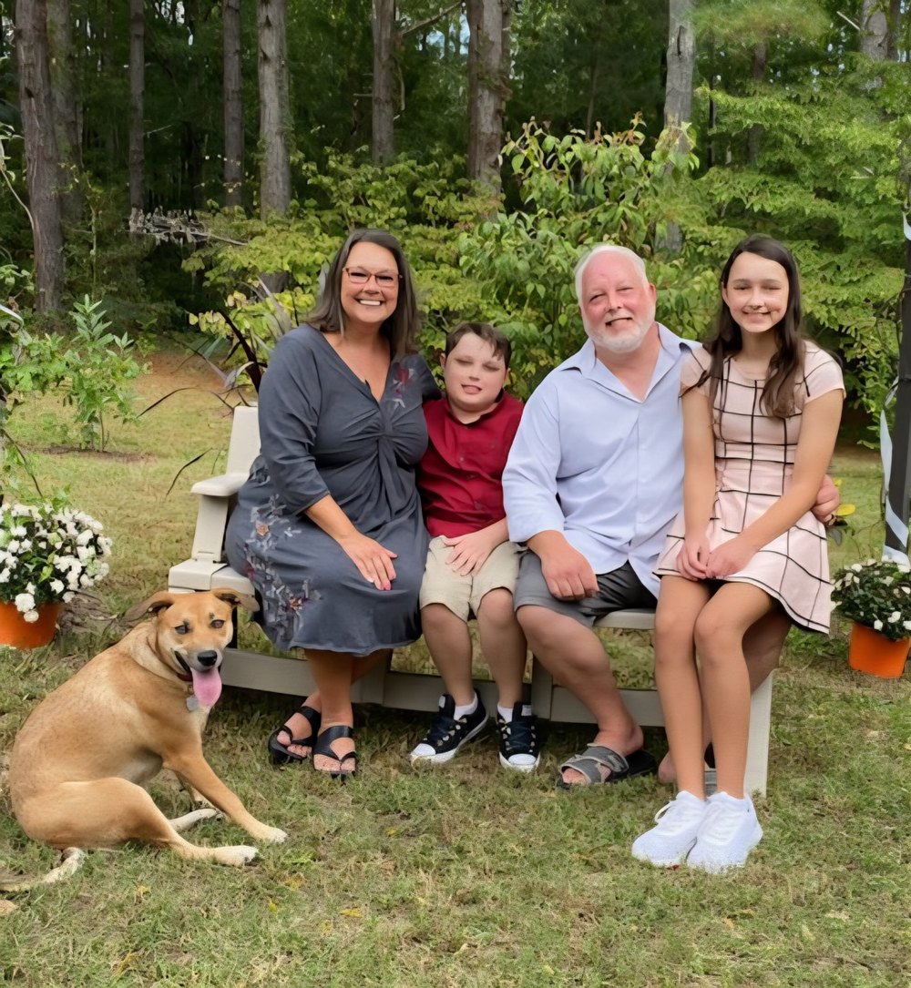 The JAGS family — Jessica, Aaron, Gillian and Sullivan, and their dog